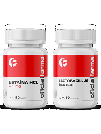 Betaína Hcl 300mg 90 Dose + Lactobacillus Reuteri 30 caps
