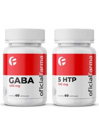Gaba 400mg 60 Cápsulas + 5 Htp 100mg 60 Cápsulas (Grifonia Simplicifolia)
