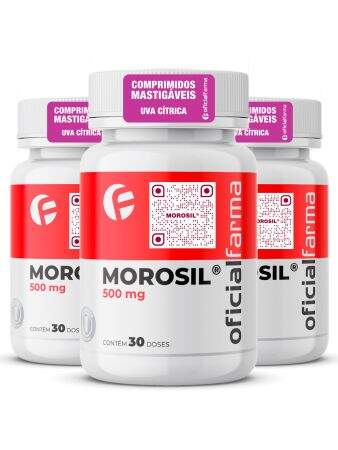 3 Morosil® 500mg 30 Doses Mastigáveis Com Selo de Autenticidade