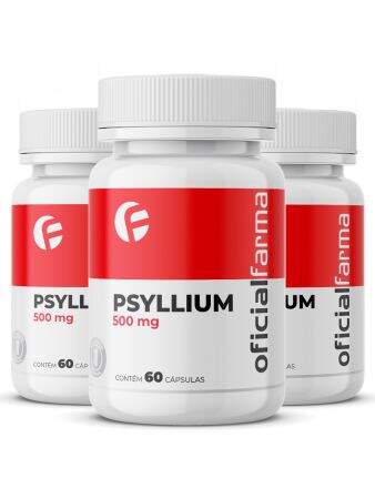 3 Psyllium 500Mg 60 Cápsulas
