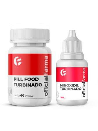 Pill Food Turbinado 60 Cápsulas + Minoxidil Turbinado 100ml