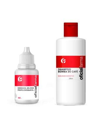 Shampoo Bomba De Café + Minoxidil 5% Com Propilenoglicol 100mL